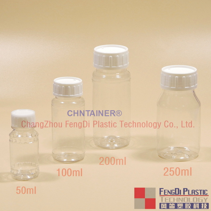 Bouteilles de diagnostic de 50 ml de PETG avec fermeture