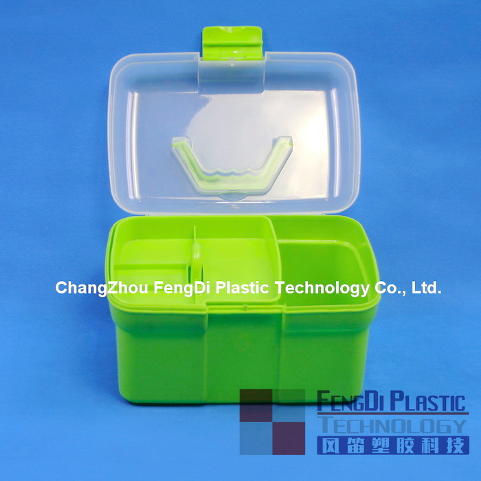 Boîte de rangement domestique en forme de rectangle en plastique